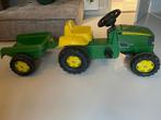 John Deere traptractor met aanhanger, Kinderen en Baby's, Ophalen, Zo goed als nieuw