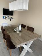 Yorks styl tafel met 4 stoelen, Huis en Inrichting, Ophalen, Gebruikt, 50 tot 100 cm, 200 cm of meer