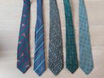 Assortiment de cravates de marque, vertes, imprimés variés, Pierre Cardin, Vert, Porté, À motif