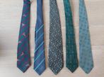 Assortiment merk stropdassen groen diverse prints, Pierre Cardin, Ophalen of Verzenden, Met patroon, Gedragen