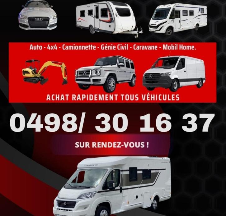 Camping car vous vendez nous l'achetons au meilleur prix, Caravans en Kamperen, Mobilhomes, Particulier, tot en met 5, Integraal