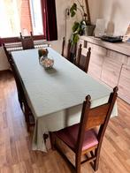 Mooie en stevige donkerbruine eettafel, Ophalen, Zo goed als nieuw