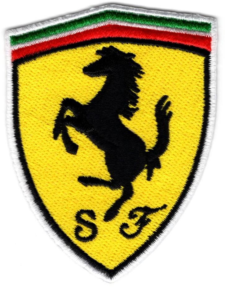 Ferrari stoffen opstrijk patch embleem #4, Collections, Marques automobiles, Motos & Formules 1, Neuf, Envoi
