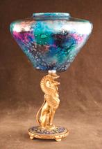 Antieke Barbedienne siervaas met sfinx, Ophalen of Verzenden