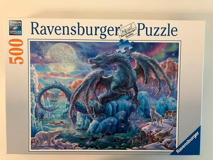 Puzzle Ravensburger 500 pièces – Dragon en glace, Hobby & Loisirs créatifs, Sport cérébral & Puzzles, Comme neuf, Puzzle, 500 à 1500 pièces