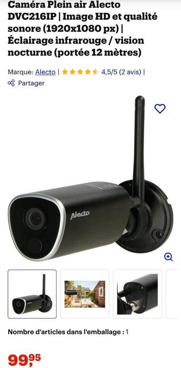 Camira surveillance ALECTO neuf excellent pour jardin  beschikbaar voor biedingen
