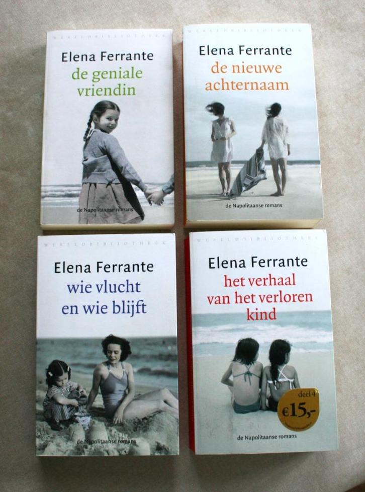 Elena Ferrante - De Napolitaanse romans (set van4), Boeken, Romans, Gelezen, Ophalen of Verzenden