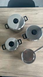Pottenset Silvinox, Huis en Inrichting, Keuken | Potten en Pannen, Inox, Gebruikt, Keramische plaat, Ophalen