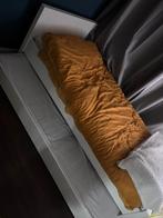 Dubbel bed met 2 matrassen, Huis en Inrichting, Ophalen, Wit, Zo goed als nieuw, Overige maten