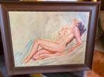 Beau tableau femme nue peinture signée jean deceular, Enlèvement
