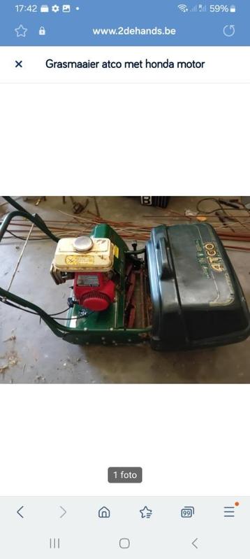 Ático kooimaaier grasmachine, Tuin en Terras, Grasmaaiers, Kooimesmaaier, Ophalen, 50 cm of meer, Benzine-grasmaaier