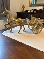 Koperen Paard met kar, Ophalen of Verzenden, Koper