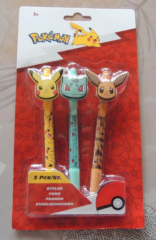 Matériel scolaire - Pokémon - Set de 3 stylos avec clips, Hobby & Loisirs créatifs, Matériel scolaire, Enlèvement