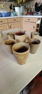 Grès 5 verres 1 mug a et un verre buffalo, Antiquités & Art, Antiquités | Céramique & Poterie, Enlèvement ou Envoi