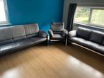 Leolux lederen salon, Ophalen, Gebruikt, Rechte bank, Leer
