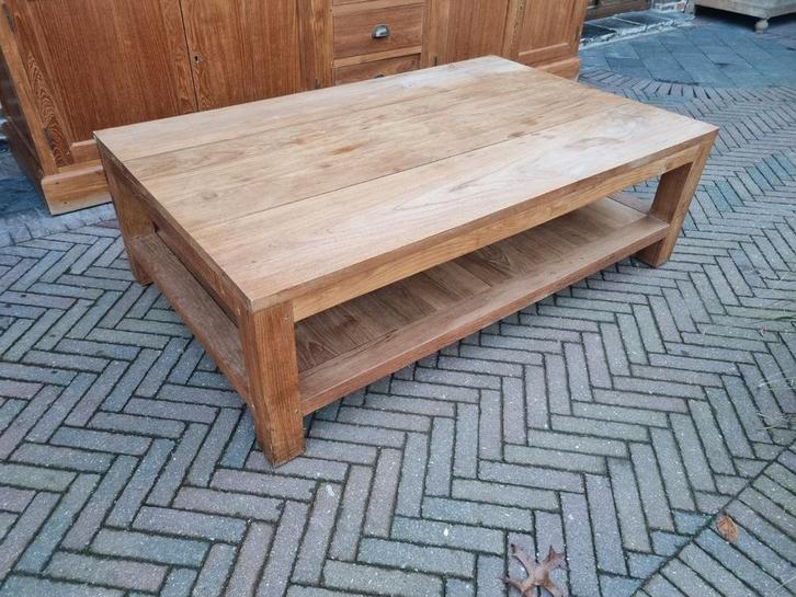 Teak salontafel, Huis en Inrichting, Tafels | Salontafels, Zo goed als nieuw, Ophalen of Verzenden