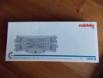 Marklin 24624 C-rail elektrische kruiswissel, Enlèvement ou Envoi, Comme neuf, Rails, Märklin