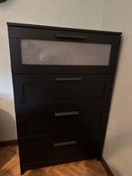 Ikea Brimnes zwarte commode 4 tiroirs, Huis en Inrichting, Kasten | Schoenenkasten, Ophalen, Zo goed als nieuw