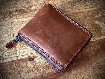 Lederen Heren geldbeugel - COGNAC 👝💶🪙 beschikbaar voor biedingen