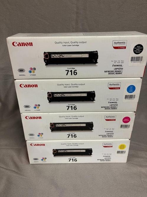 4 Nieuwe Originele Canon 716 Cartridges, Computers en Software, Printerbenodigdheden, Nieuw, Cartridge, Ophalen of Verzenden