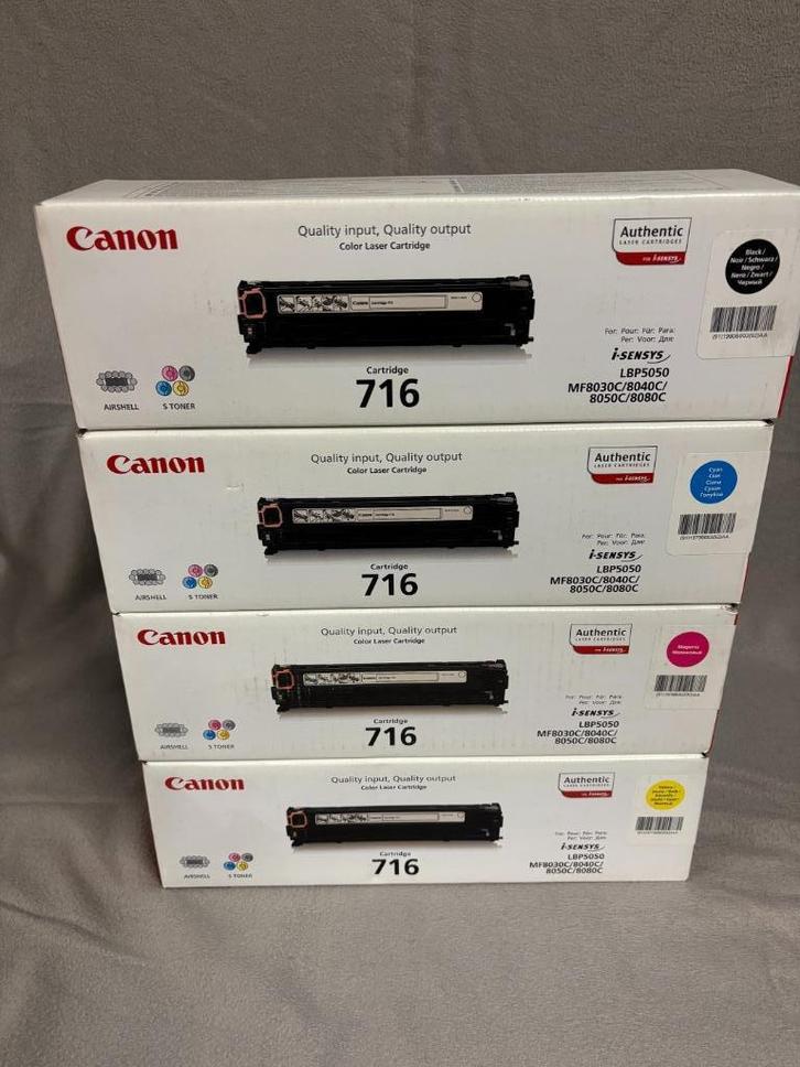 4 Nieuwe Originele Canon 716 Cartridges, Computers en Software, Printerbenodigdheden, Nieuw, Cartridge, Ophalen of Verzenden