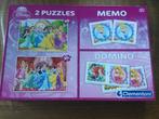 Puzzel  2 x 30 stukjes , Domino, memo disney princessen, Ophalen of Verzenden, 10 tot 50 stukjes, Gebruikt