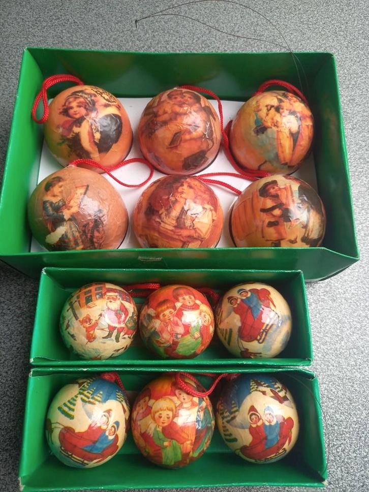 Retro kerstballen, Diversen, Kerst, Zo goed als nieuw, Ophalen of Verzenden