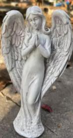 Prachtig tuinbeeldje Engel gevouwen handen wit (18cm), Verzamelen, Beelden en Beeldjes, Ophalen of Verzenden, Nieuw