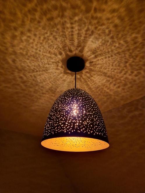 Sfeervolle lamp, Huis en Inrichting, Lampen | Hanglampen, Gebruikt, Minder dan 50 cm, Metaal, Ophalen