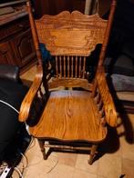 Mooie massieve eiken antieke  stoelen en ronde tafe van 1,2l, Antiek en Kunst, Ophalen