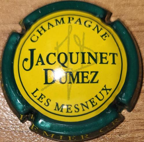 Champagnecapsule JACQUINET-DUMEZ donkergroen & geel nr 08, Verzamelen, Wijnen, Nieuw, Champagne, Frankrijk, Ophalen of Verzenden