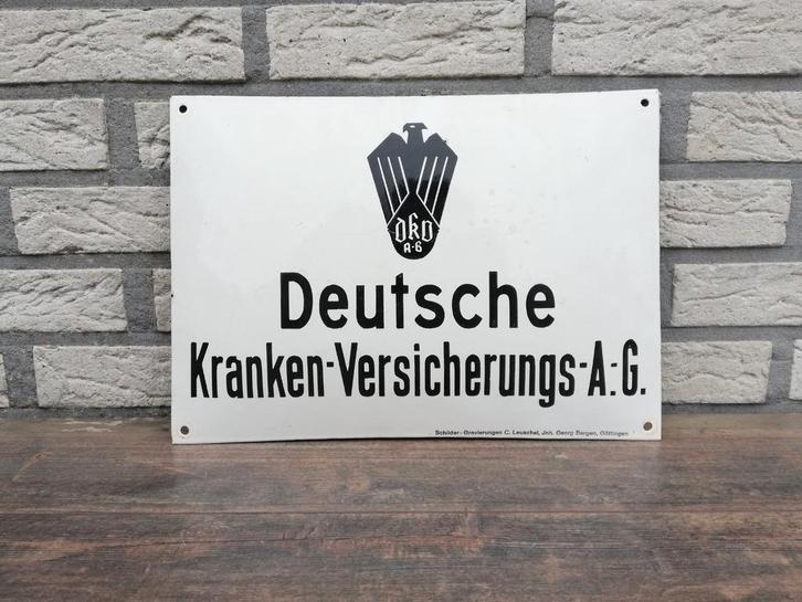 Emaille bord DKV, Antiek en Kunst, Antiek | Email, Ophalen of Verzenden