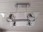 Plafondlamp met 4 led spots, Enlèvement, Comme neuf, Verre, LED