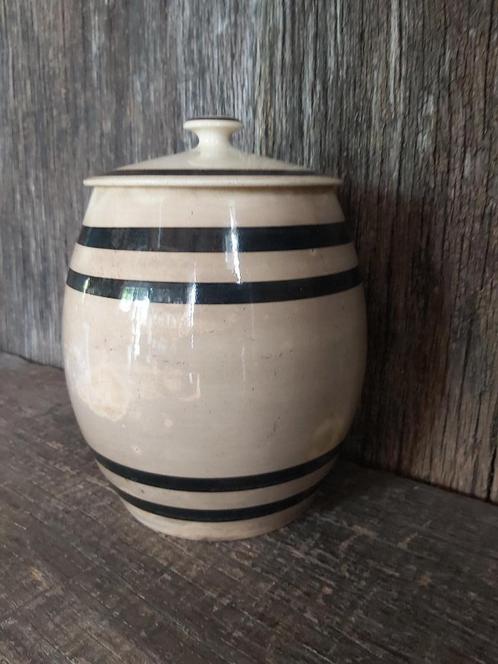 Prachtige fel beboterde XL oude bandenpot / pot, Antiek en Kunst, Antiek | Keramiek en Aardewerk, Ophalen of Verzenden