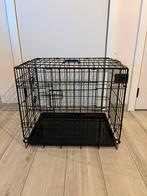 Zwarte plooibare hondenbench, Dieren en Toebehoren, Hondenhokken, Ophalen, Gebruikt, Minder dan 75 cm, Minder dan 65 cm