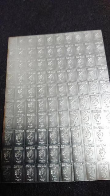 Plaque 100g d'argent 999 Iles Cook beschikbaar voor biedingen