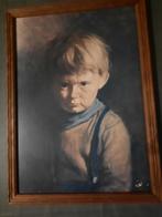 Portrait "l'enfant qui pleure" G. Bragolin., Antiek en Kunst, Kunst | Schilderijen | Klassiek, Ophalen of Verzenden