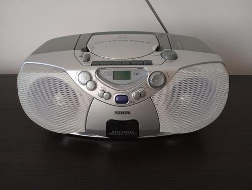 Philips AZ1008 CD Radio Cassette System, TV, Hi-fi & Vidéo, Radios, Utilisé, Radio, Avec lecteur de CD, Enlèvement
