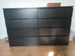 2x MALM IKEA kast zwart, Ophalen, Overige houtsoorten, Met lade(s)