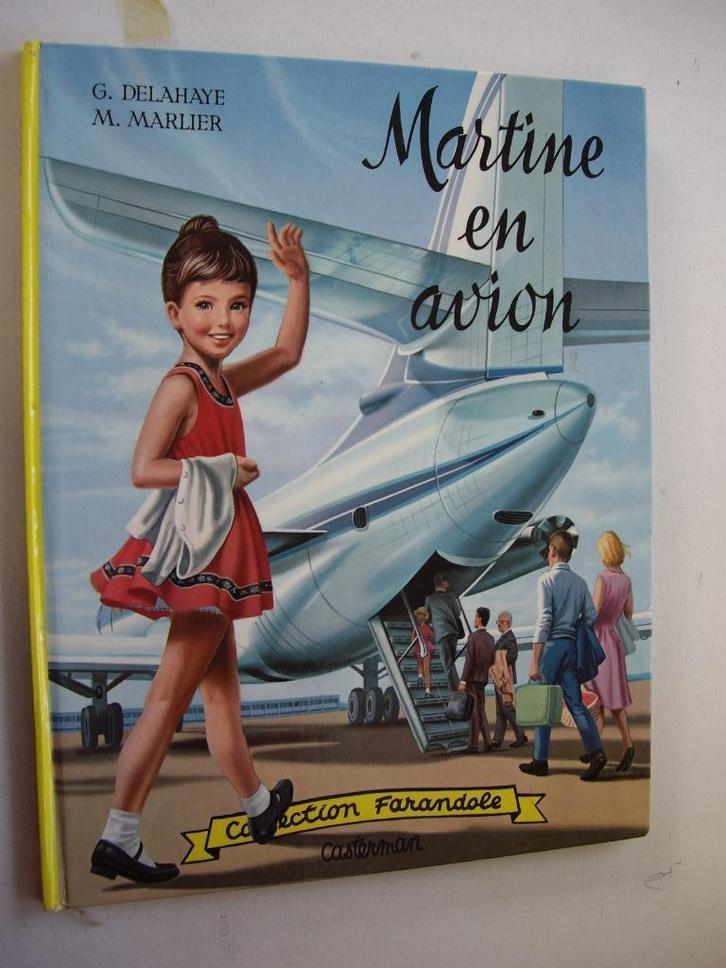 Martine in een vliegtuig 1965, Antiek en Kunst, Antiek | Boeken en Manuscripten, Ophalen of Verzenden