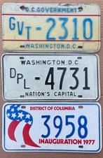 nummerplaat nummerplaten USA washington DC immatriculation, Utilisé, Enlèvement ou Envoi