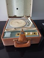 Franse 4 snelheden Koffer grammofoon met luidspreker en vers, Audio, Tv en Foto, Platenspelers, Overige merken, Platenspeler, Gebruikt