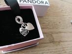 PANDORA bedel dubbel hartjes, Handtassen en Accessoires, Bedels, Pandora, Ophalen of Verzenden, Zo goed als nieuw, 1 bedel