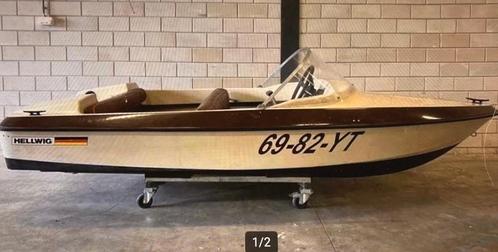 Elektrische motorspeedboot, Watersport en Boten, Speedboten, Gebruikt, Elektrisch, Polyester, Buitenboordmotor, Ophalen