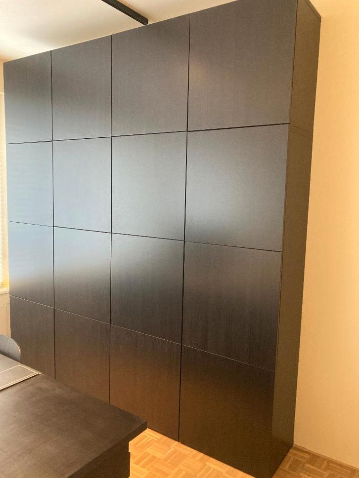 IKEA BESTA 4 KASTEN ZWARTBRUIN LAPPVIKEN, Huis en Inrichting, Kasten | Wandmeubels, Zo goed als nieuw, 200 cm of meer, 200 tot 250 cm