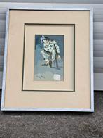 aquarelle arlequin signe eugene de bie, Antiquités & Art, Enlèvement ou Envoi