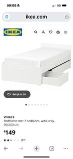 1pers bed 90  200, Kinderen en Baby's, Ophalen, 85 tot 100 cm, Gebruikt, Lattenbodem