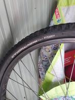 24 inch mountainbike fiets banden+ wielen fietsonderdelen, Fietsen en Brommers, Fietsonderdelen, Wiel, B-Twin, Zo goed als nieuw