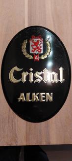 Metalen reclame Cristal Alken " goede staat " 1962, Verzamelen, Biermerken, Overige merken, Reclamebord, Plaat of Schild, Gebruikt