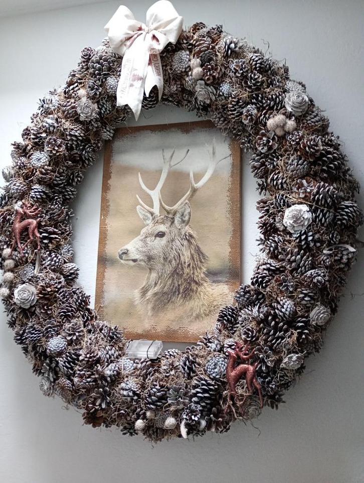 Extra grote kerstkrans   (100/90), Diversen, Kerst, Gebruikt, Ophalen